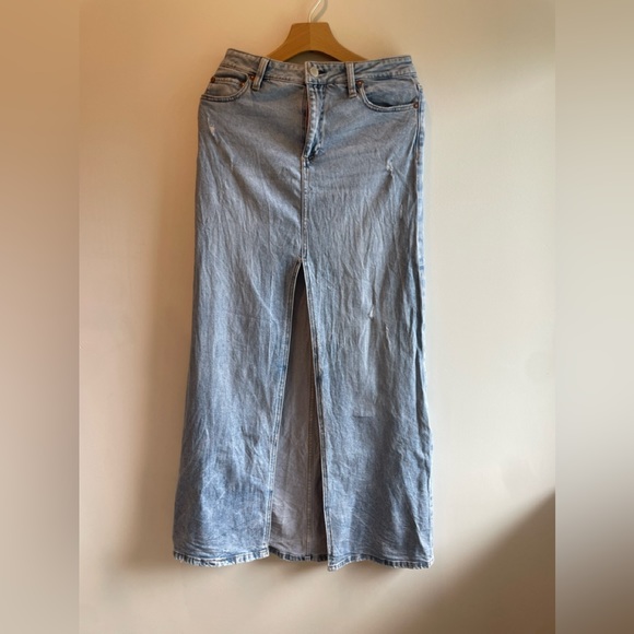 Alice Olivia RYE HIGH WAISTED DENIM SKIRT - Picture 3 of 4